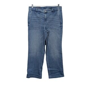 J Jill Wide Leg Denim Jeans Women's 18 Regular Astoria Wash Casual New